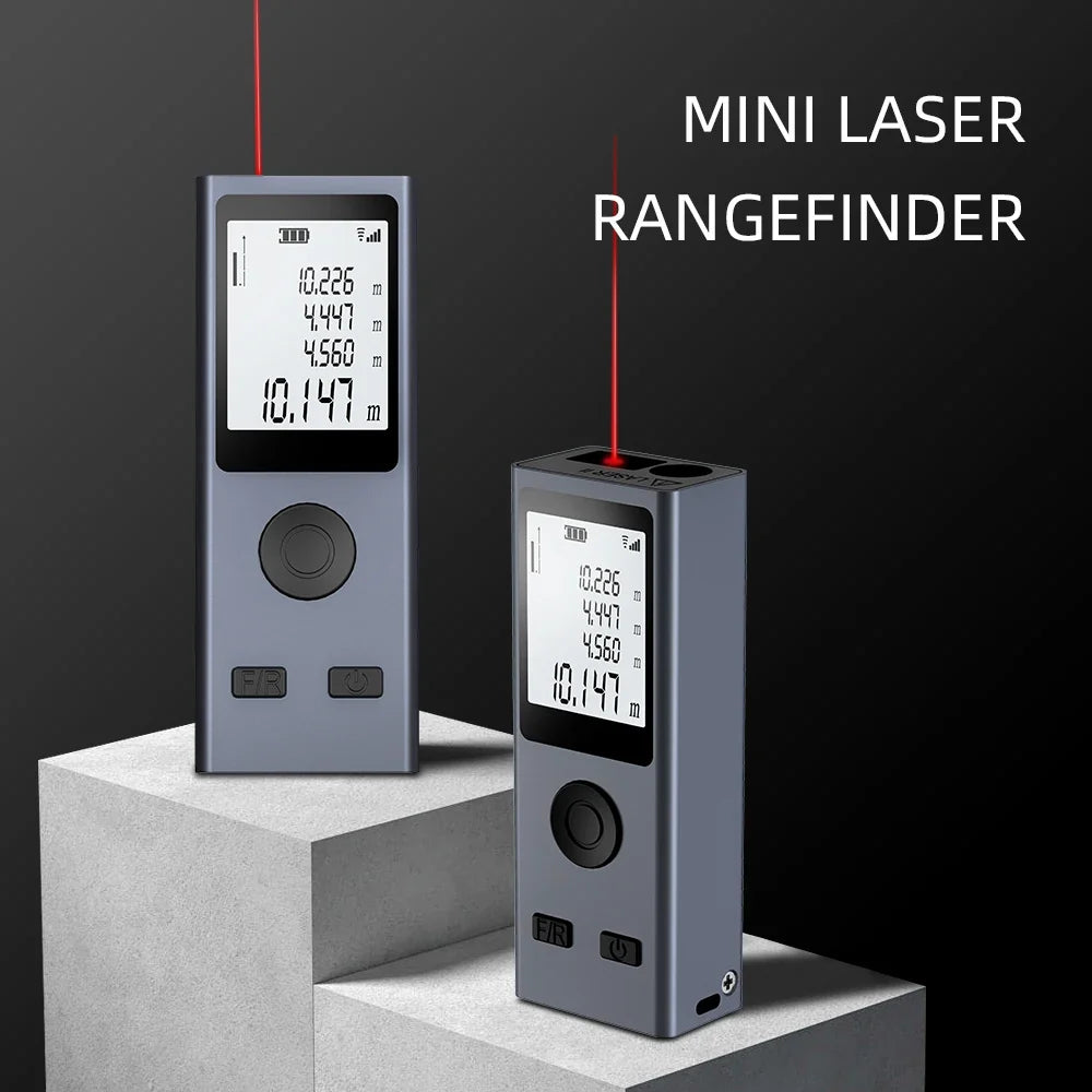 Mini Laser Distance Meter USB Rechargeable Digital Tape Measure
