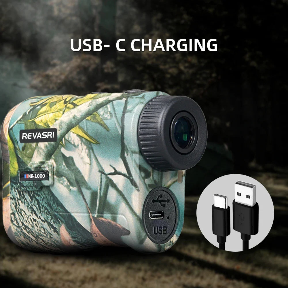 1000M Laser Rangefinder USB-C Rechargeable for Hunting & Golf