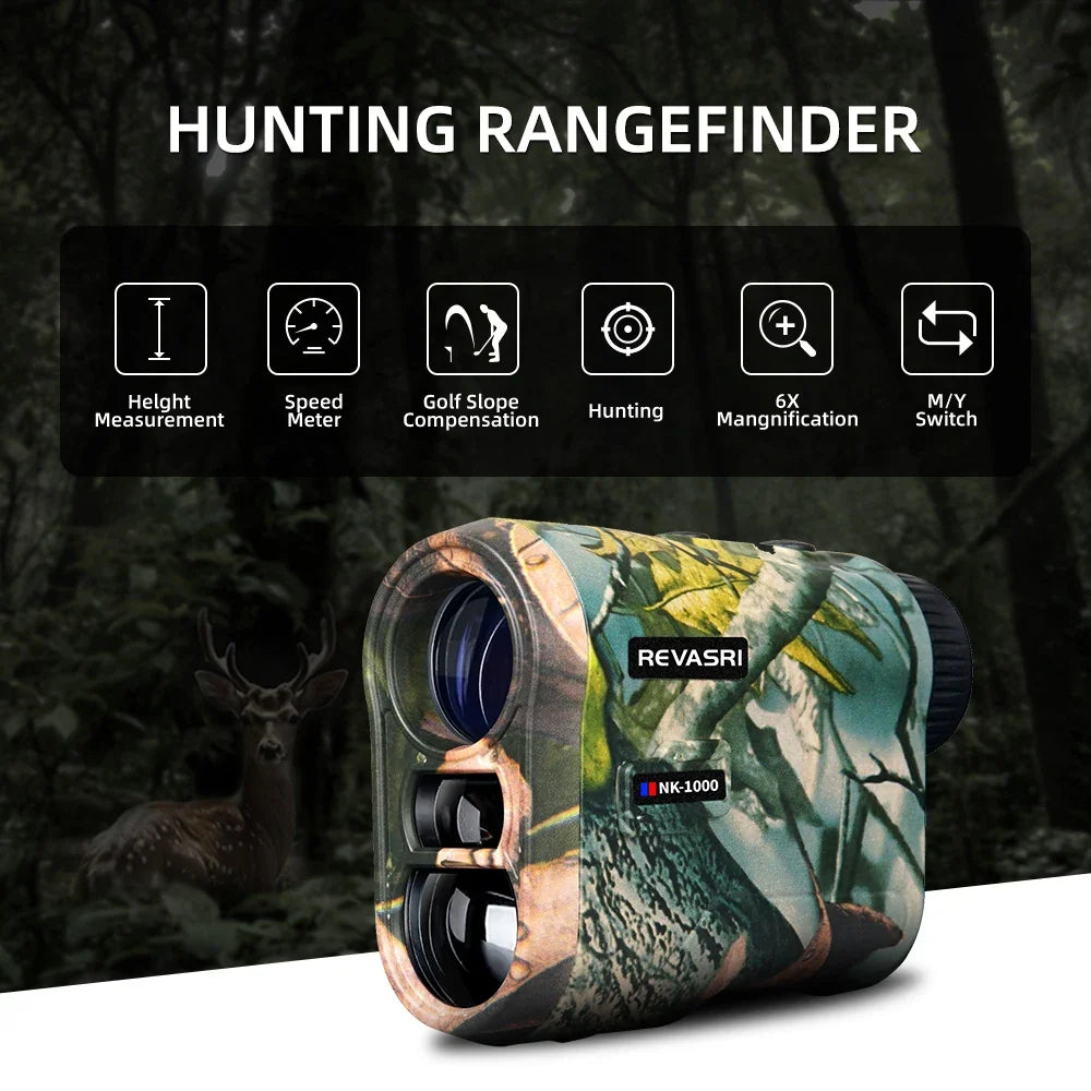 1000M Laser Rangefinder USB-C Rechargeable for Hunting & Golf