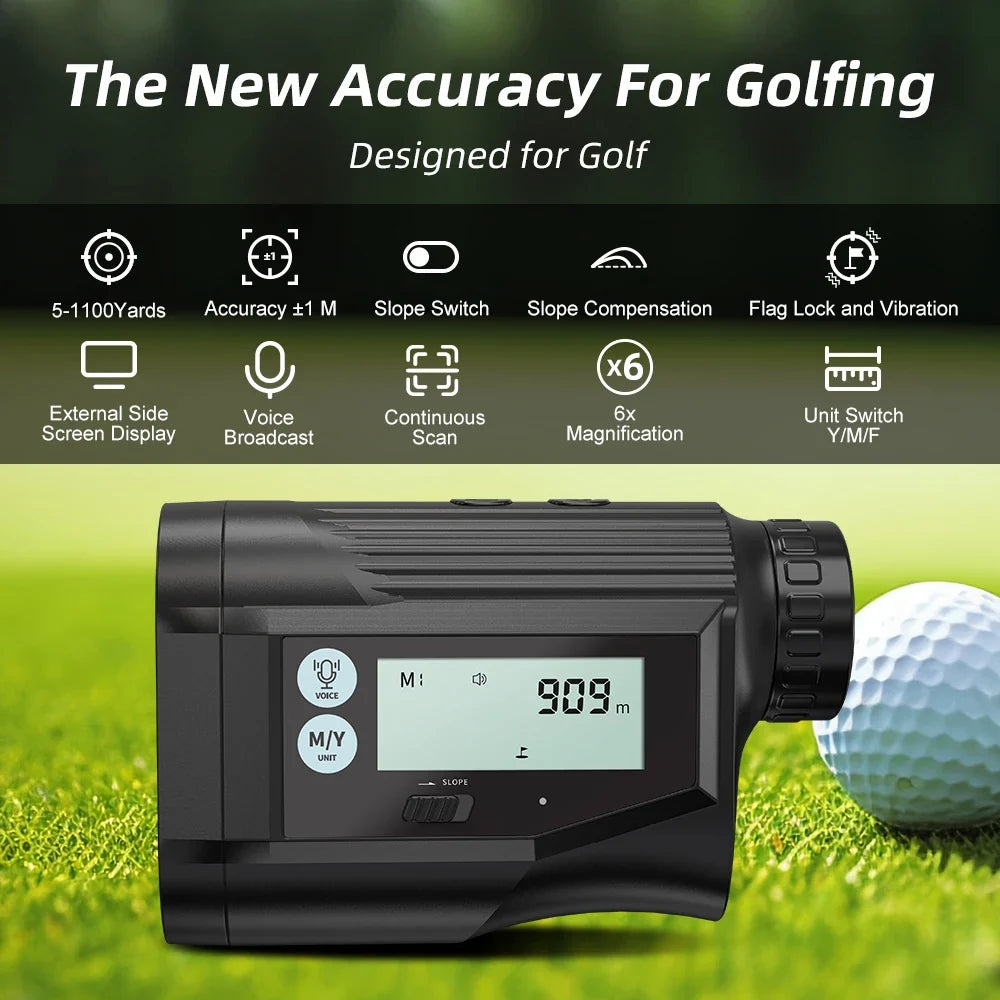 Golf Rangefinder with Slope Switch 1100Yards Tournament Legal