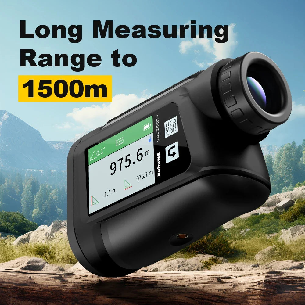 1500m Laser Rangefinder with HD Touch Screen for Golf & Hunt