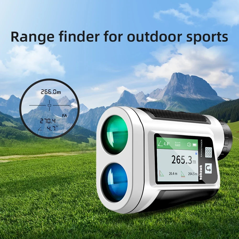 Golf Rangefinder with Side Screen & Slope Flag Lock