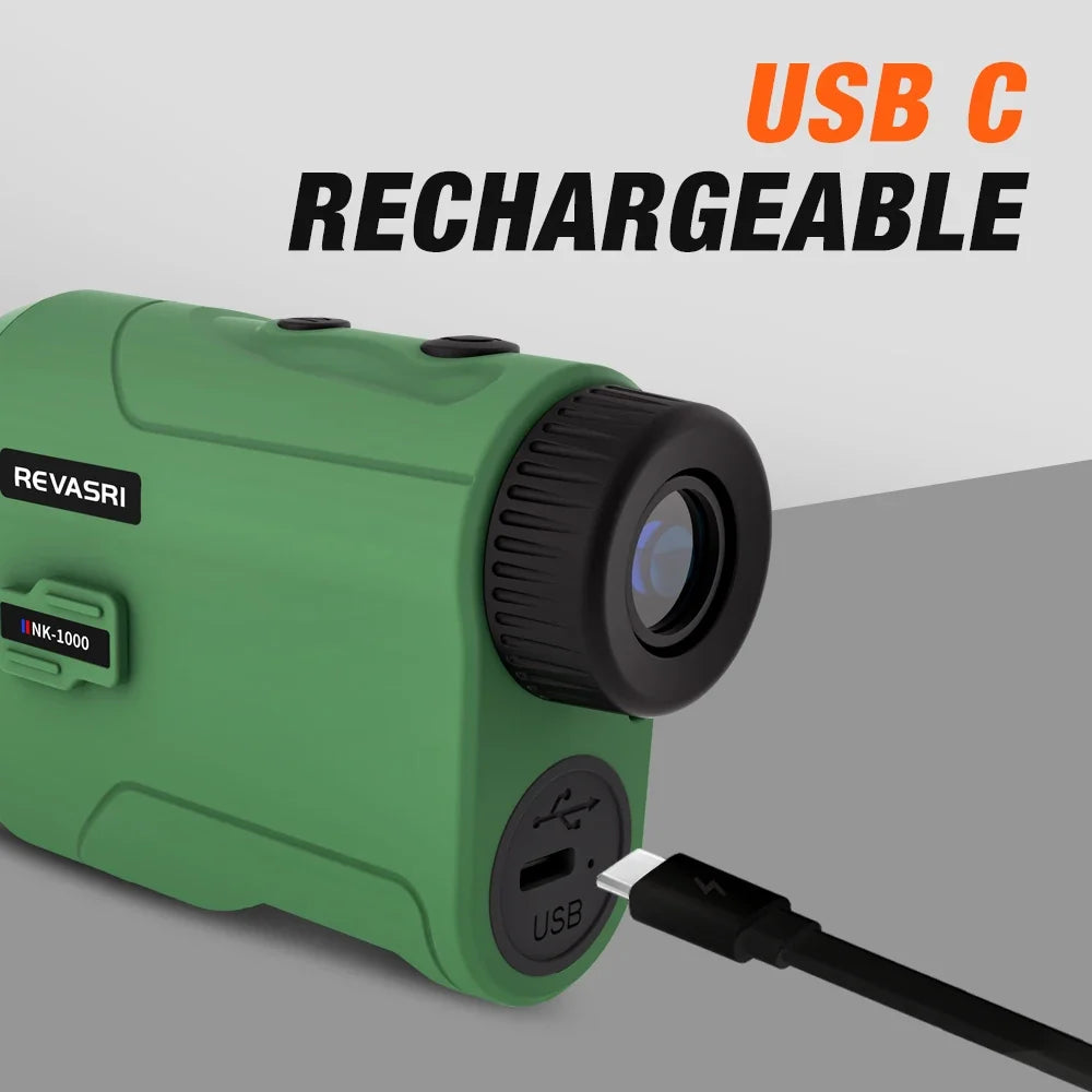 1000M Laser Rangefinder - Rechargeable Monocular for Hunting & Golf
