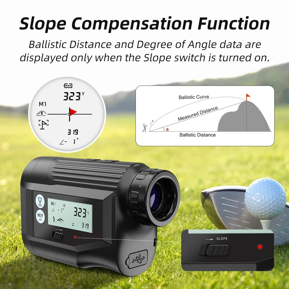 Golf Rangefinder with Slope Switch 1100Yards Tournament Legal