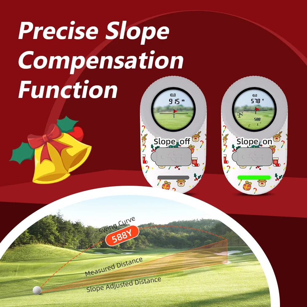 1300Y Golf Rangefinder - Slope Compensation & Flag Lock Pro