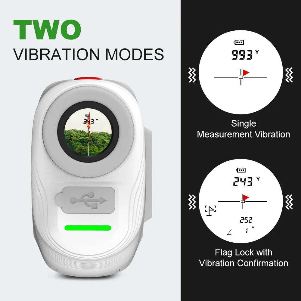 Mini Golf Rangefinder - 1300yd Slope & Magnetic Mount