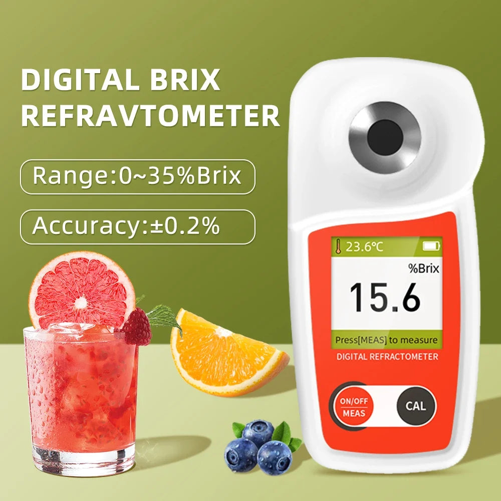 Digital Brix Refractometer Sugar Meter for Fruit & Juice