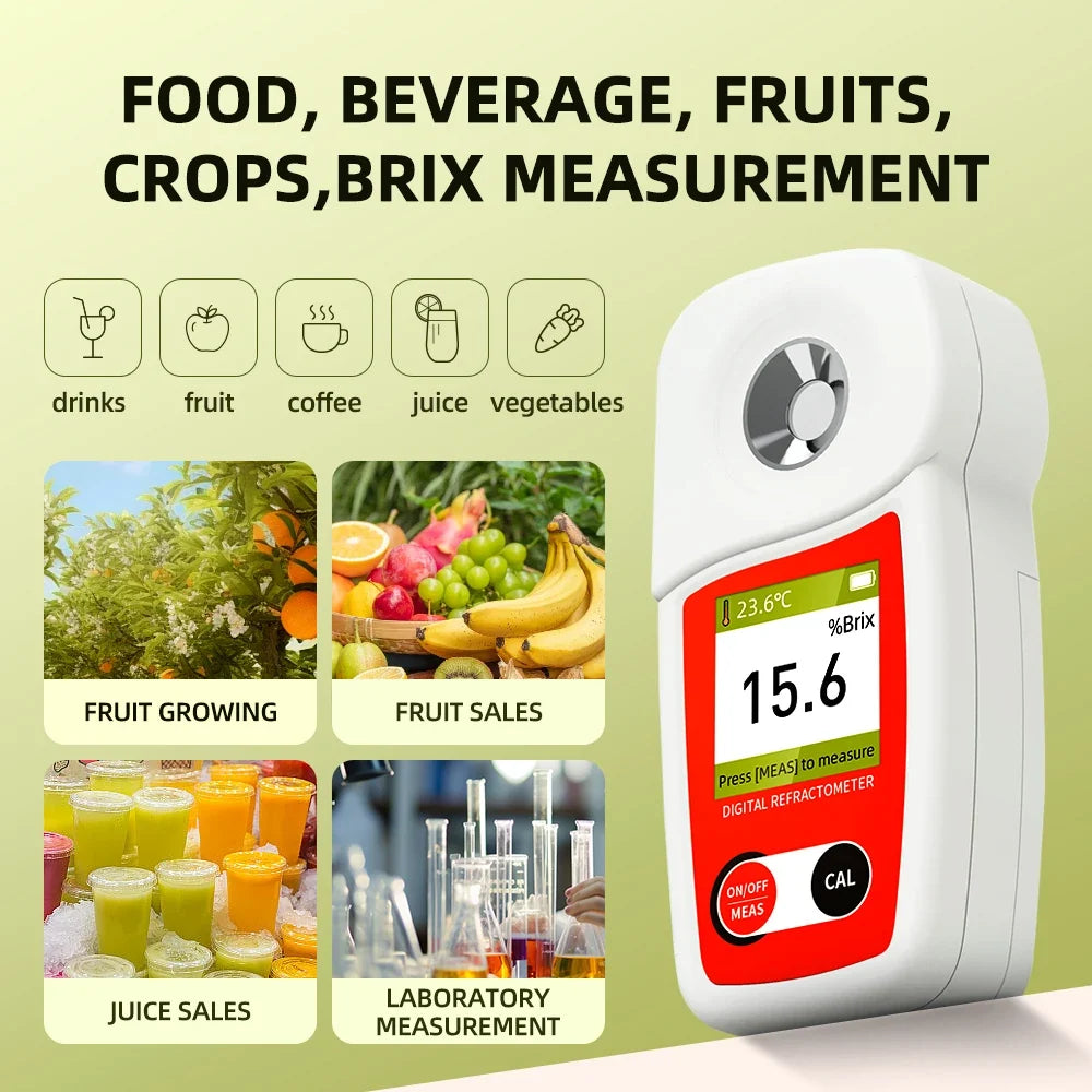 Digital Brix Refractometer Sugar Meter for Fruit & Juice