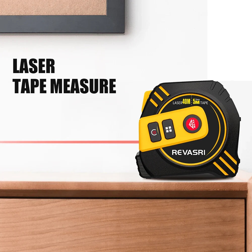 2-in-1 Laser Tape Measure Digital Distance Meter for DIY