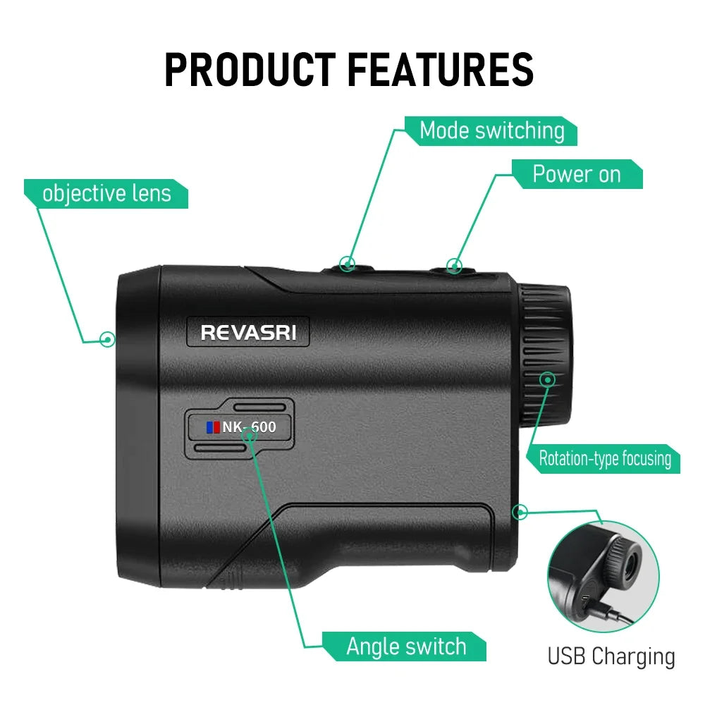 Golf Laser Rangefinder with Slope & Flag Lock