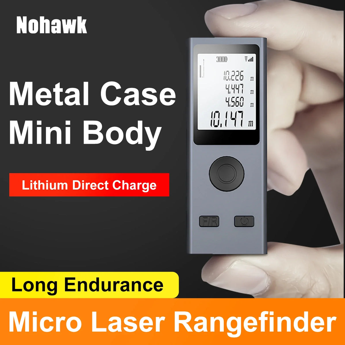 Mini Laser Rangefinder - Digital Tape Measure Aluminum for Interior Design
